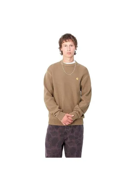 Jersey carhartt wip chane sweater camel de hombre