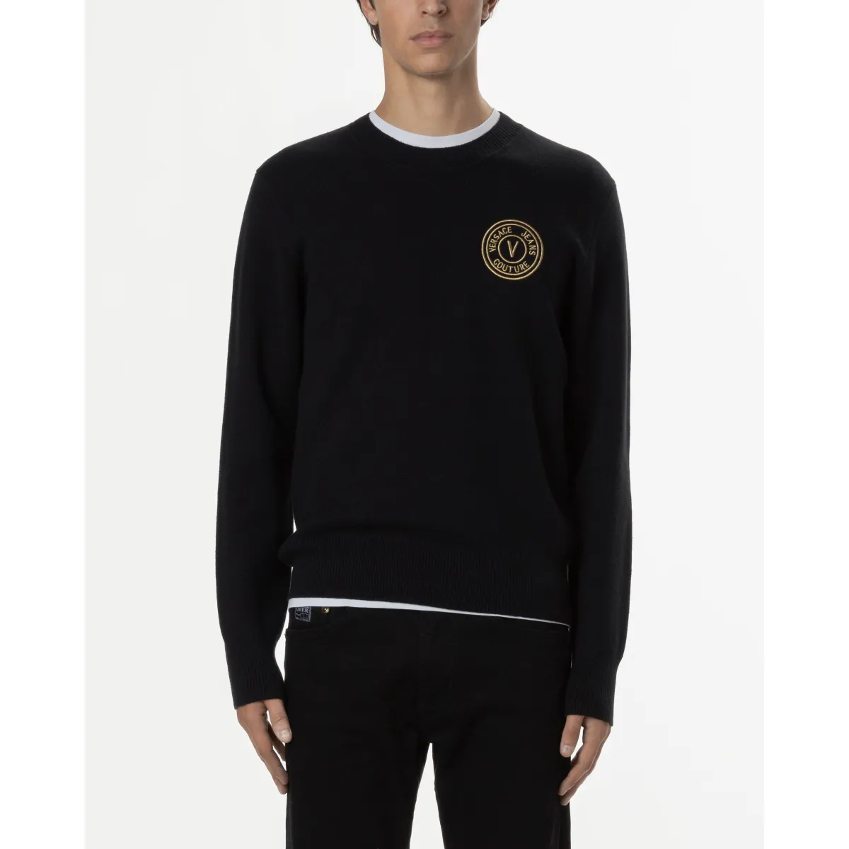 Jersey de punto Versace Jeans Couture 77GAFMH7 Negro