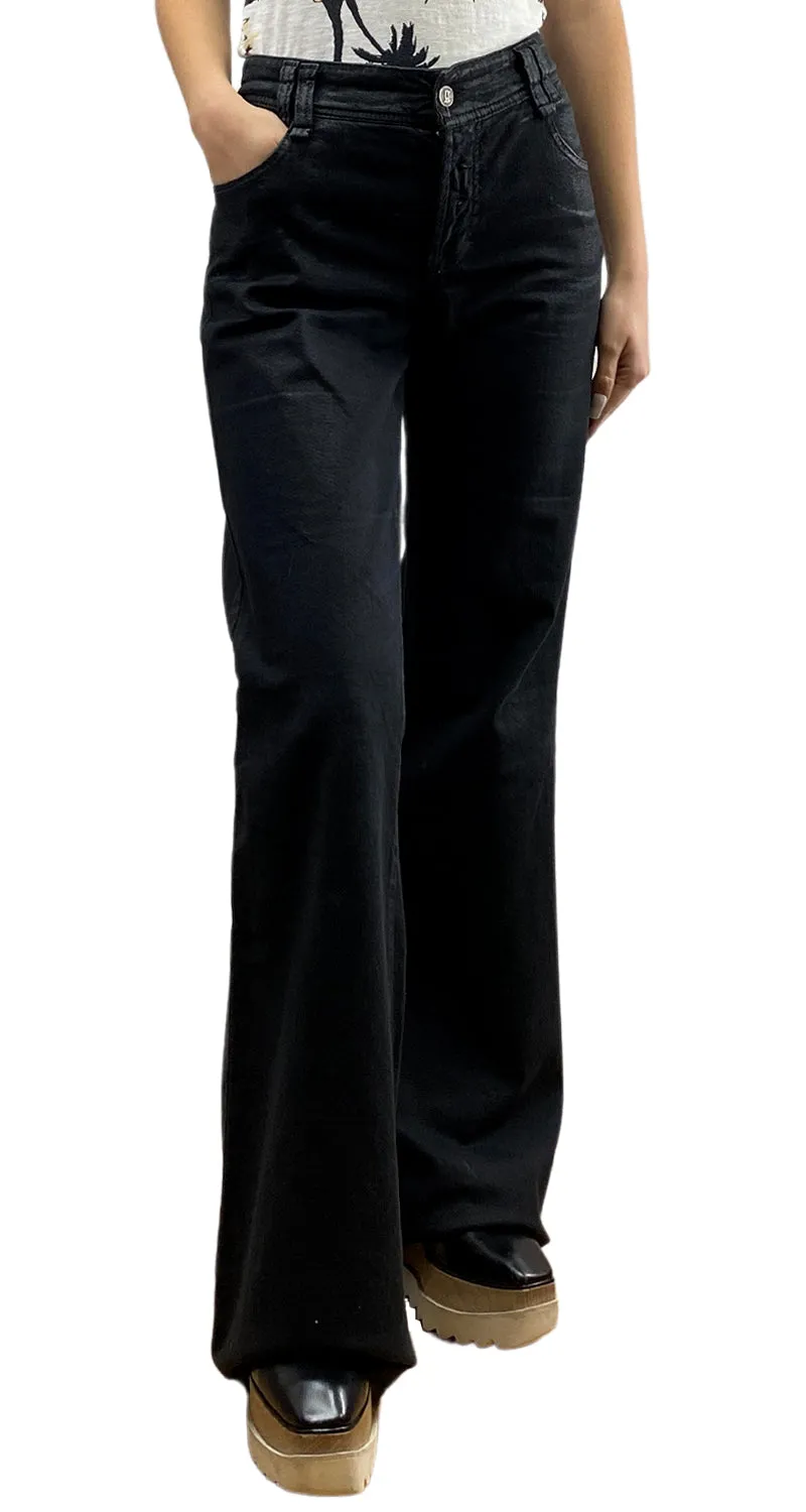 JOHN GALLIANO Pantalón Negro Palazzo