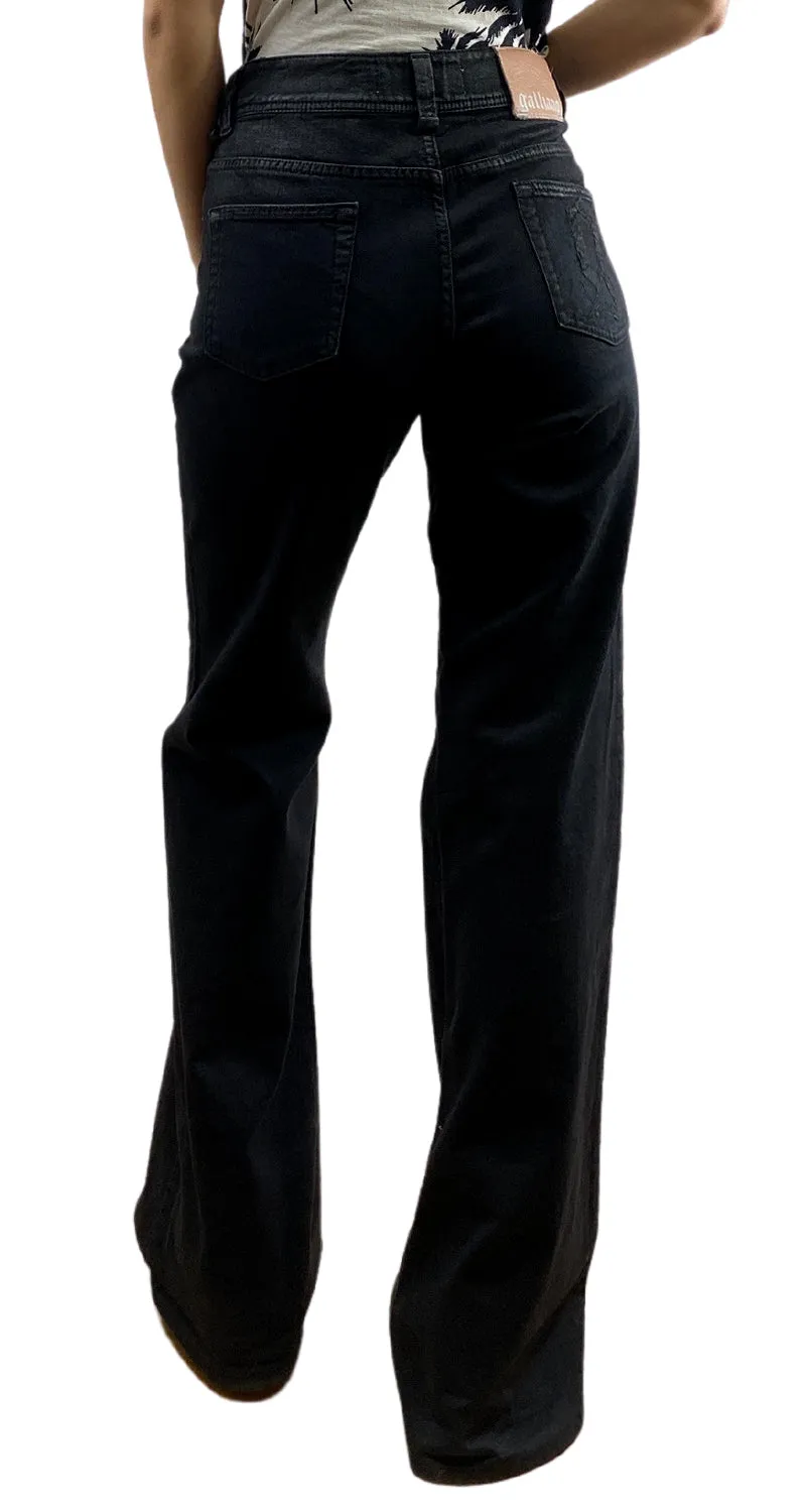 JOHN GALLIANO Pantalón Negro Palazzo