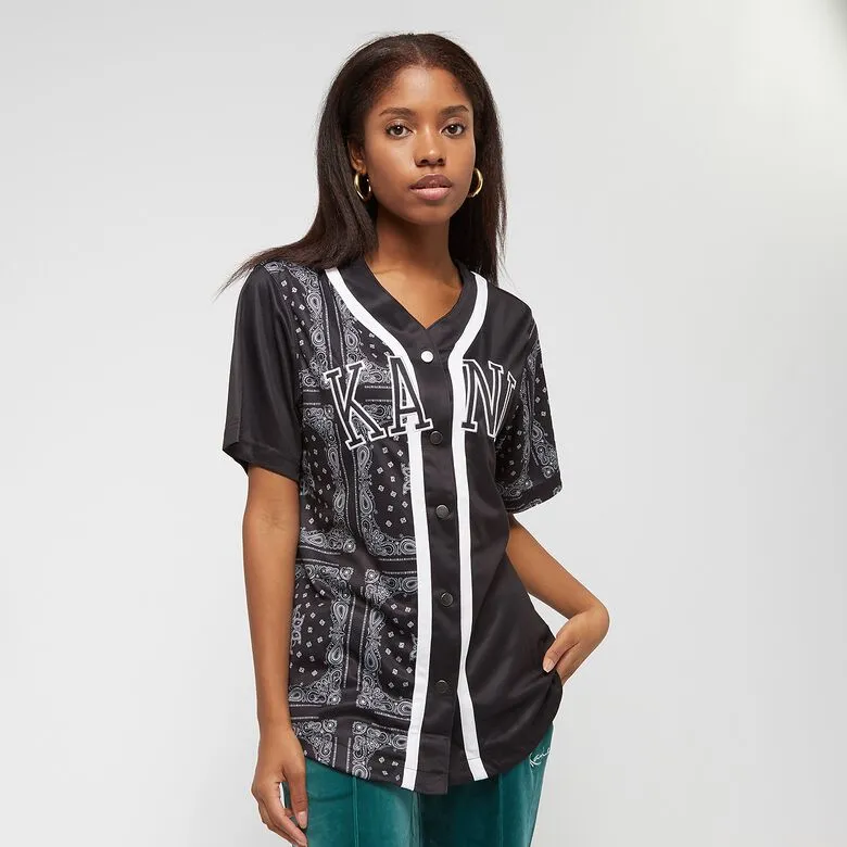 karl kani camiseta  collage paisley block baseball