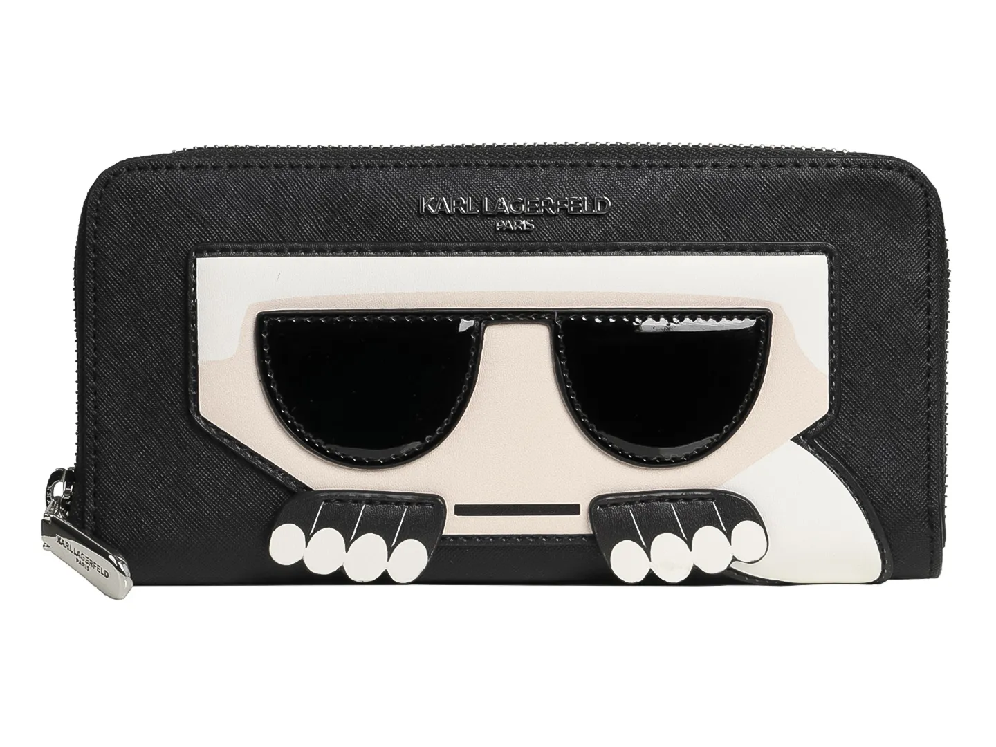 Karl Lagerfeld Lh 9qu5av Blk Multi Continental Wallet  Unica