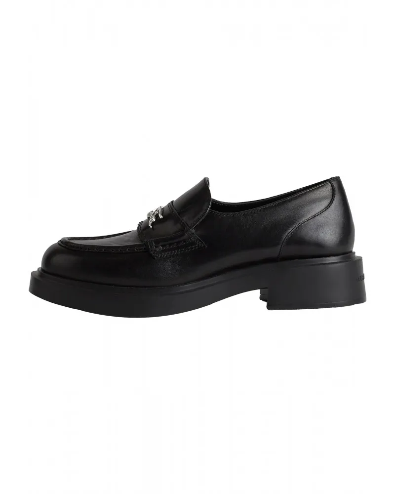 KARL LAGERFELD  MOCASINES MACIE CON LOGO K/SIGNATURE METáLICO CON STRASS