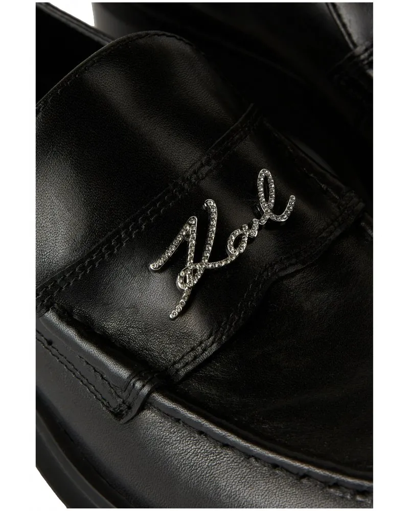 KARL LAGERFELD  MOCASINES MACIE CON LOGO K/SIGNATURE METáLICO CON STRASS