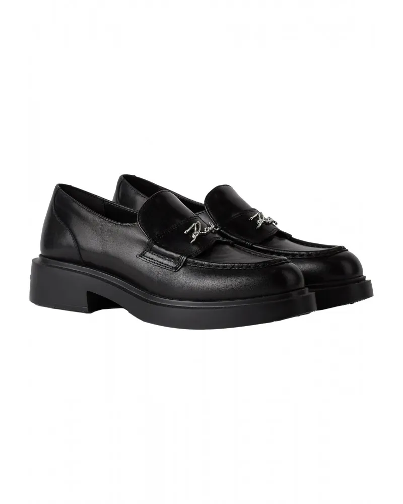 KARL LAGERFELD  MOCASINES MACIE CON LOGO K/SIGNATURE METáLICO CON STRASS