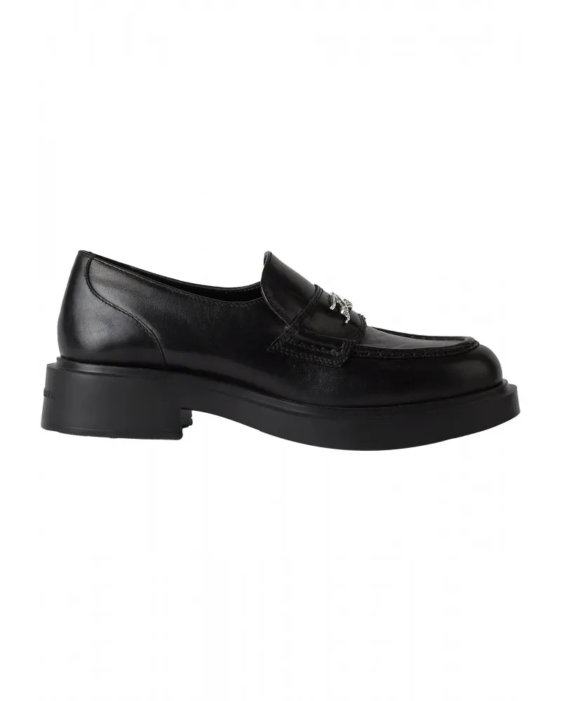 KARL LAGERFELD  MOCASINES MACIE CON LOGO K/SIGNATURE METáLICO CON STRASS