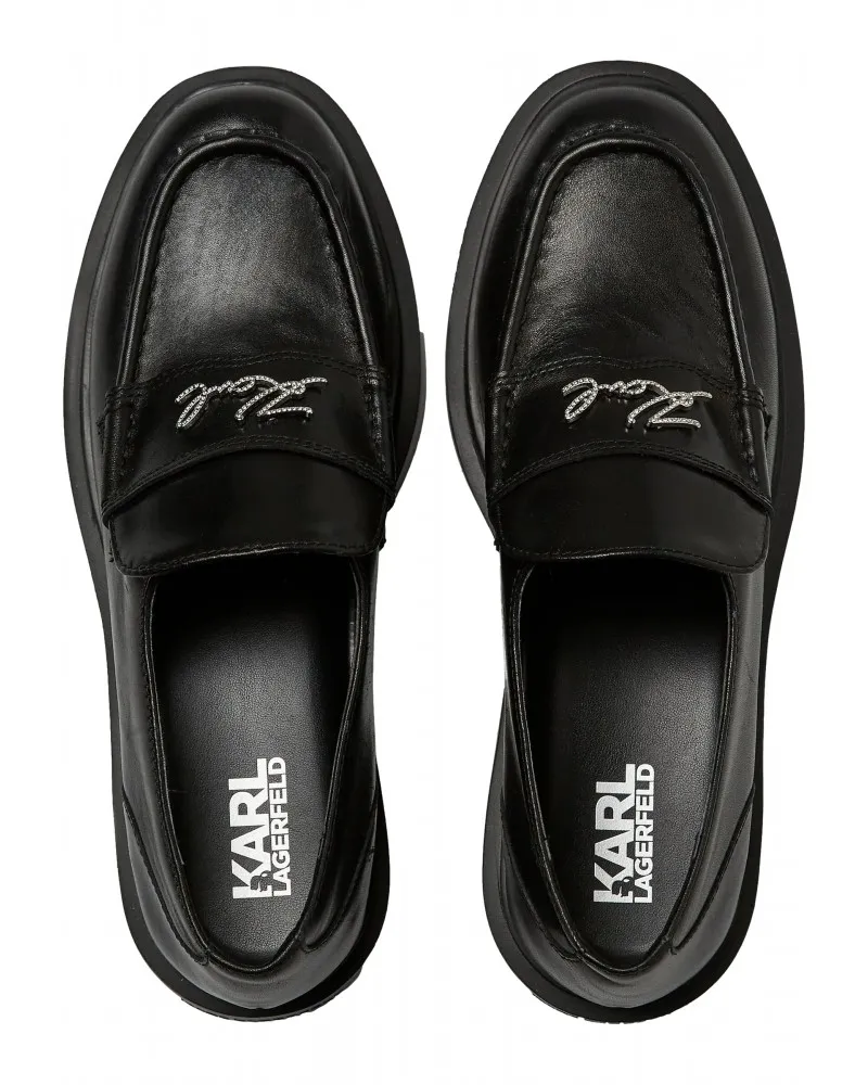 KARL LAGERFELD  MOCASINES MACIE CON LOGO K/SIGNATURE METáLICO CON STRASS