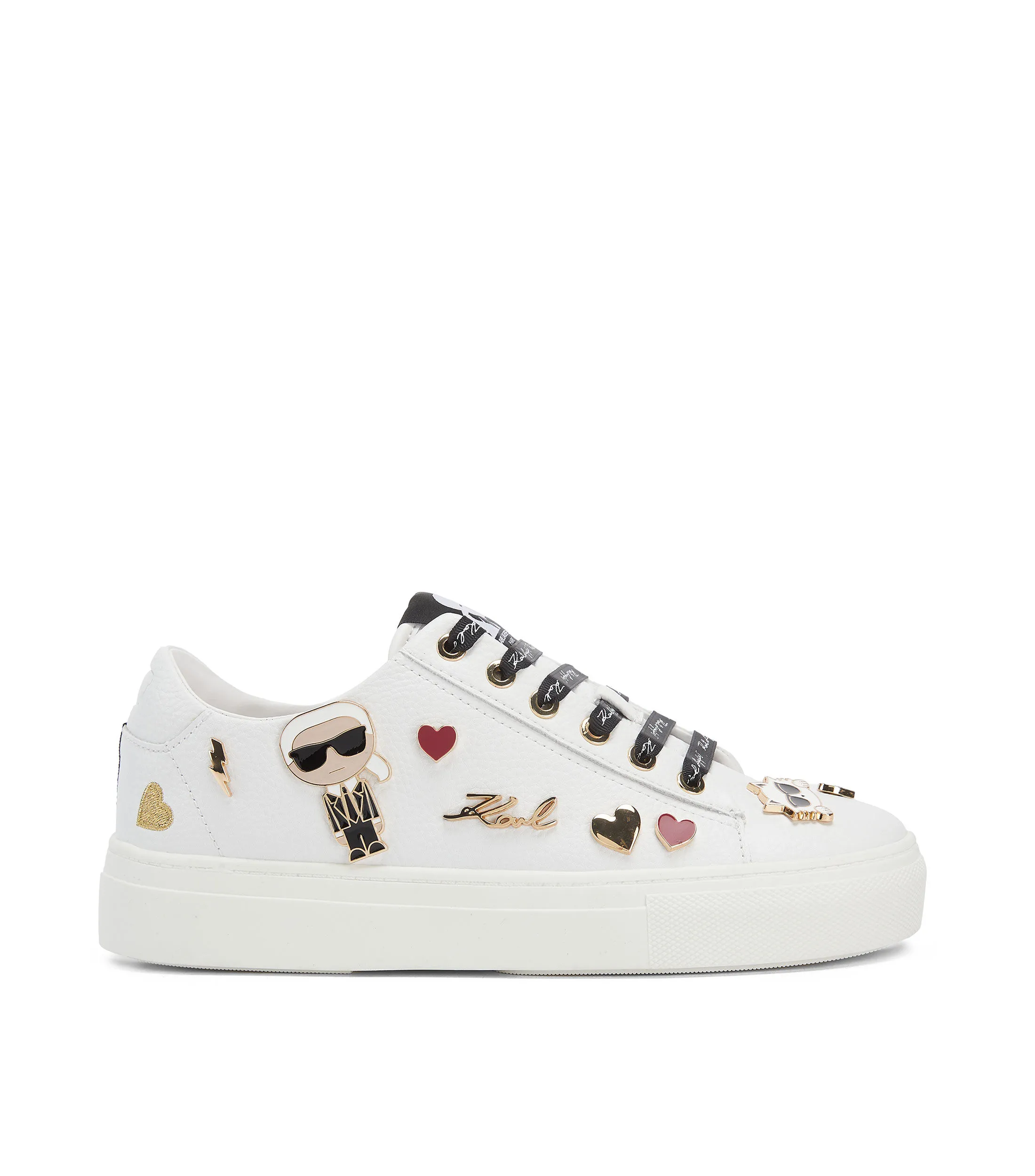 Karl Lagerfeld Tenis casuales Cate Pins en piel Mujer