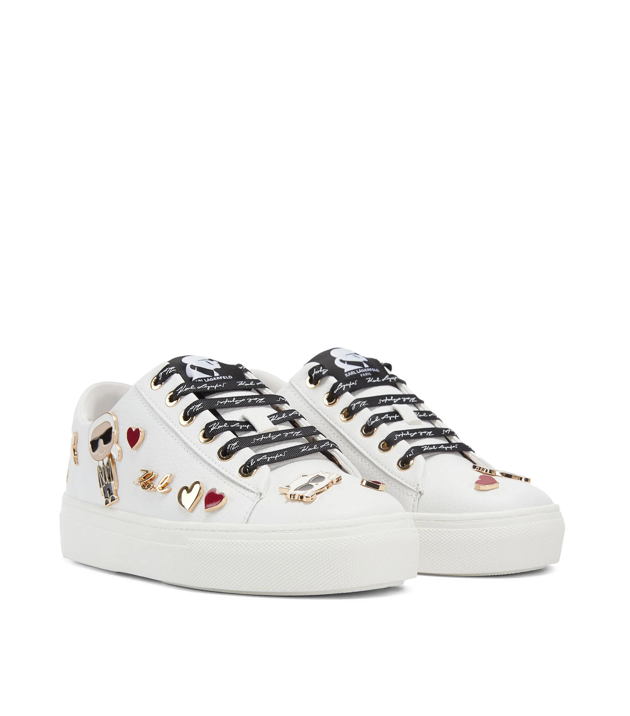 Karl Lagerfeld Tenis casuales Cate Pins en piel Mujer