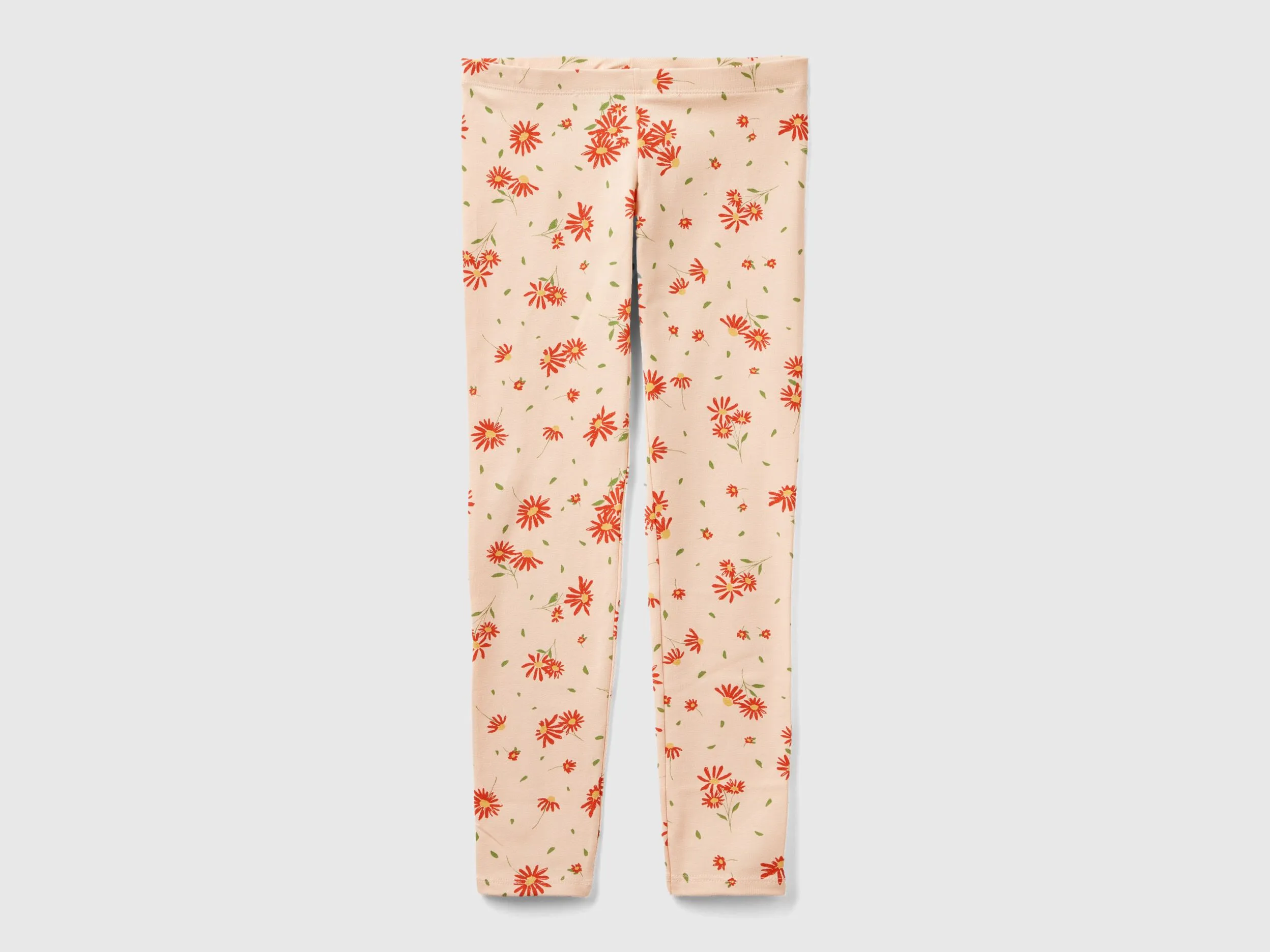 Leggings rosa palo con estampado floral