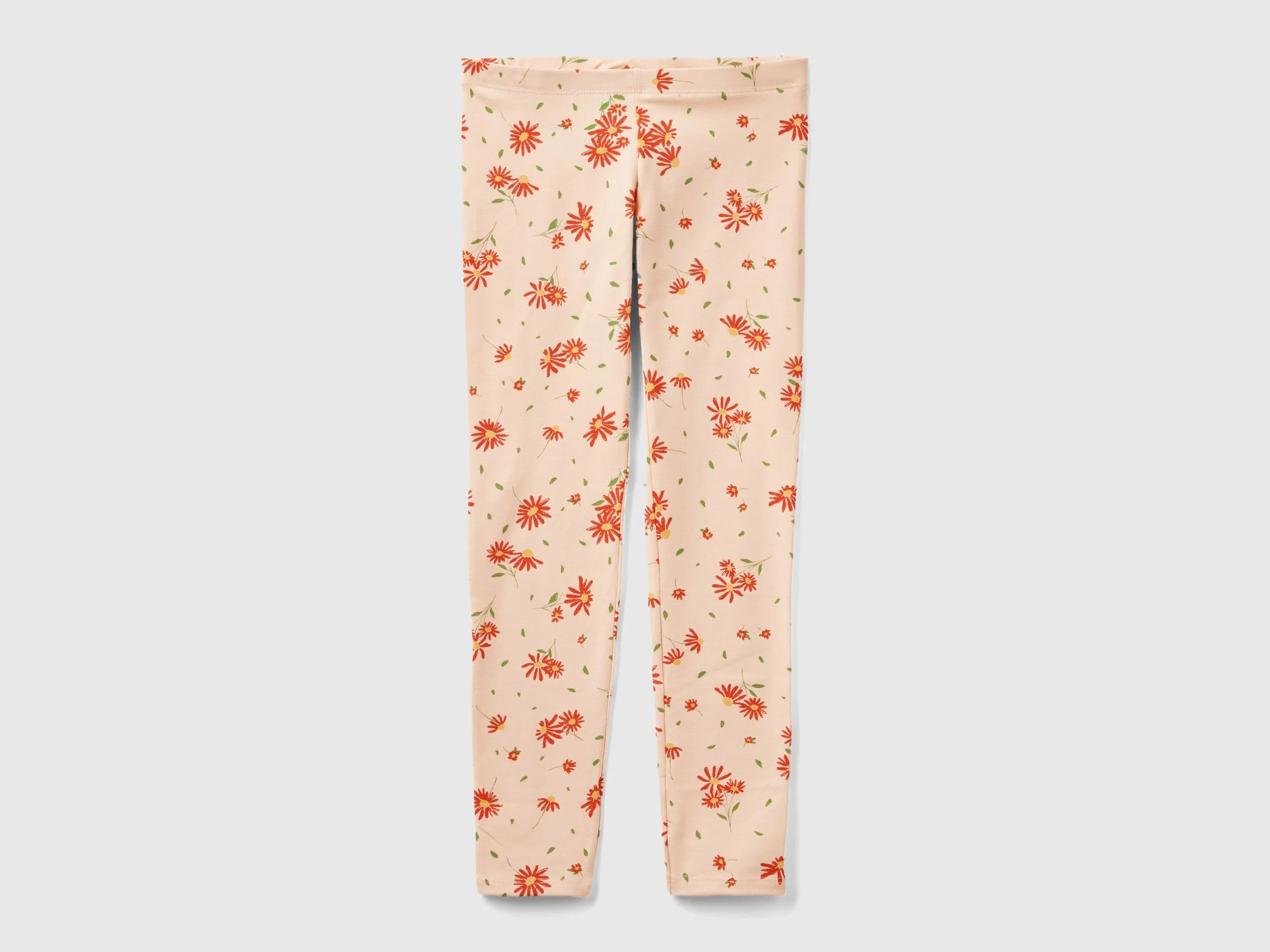 Leggings rosa palo con estampado floral