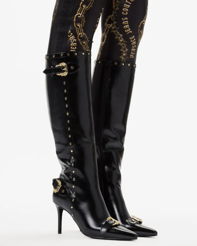 Leggings Versace Jeans Couture 77HAC114 Negro