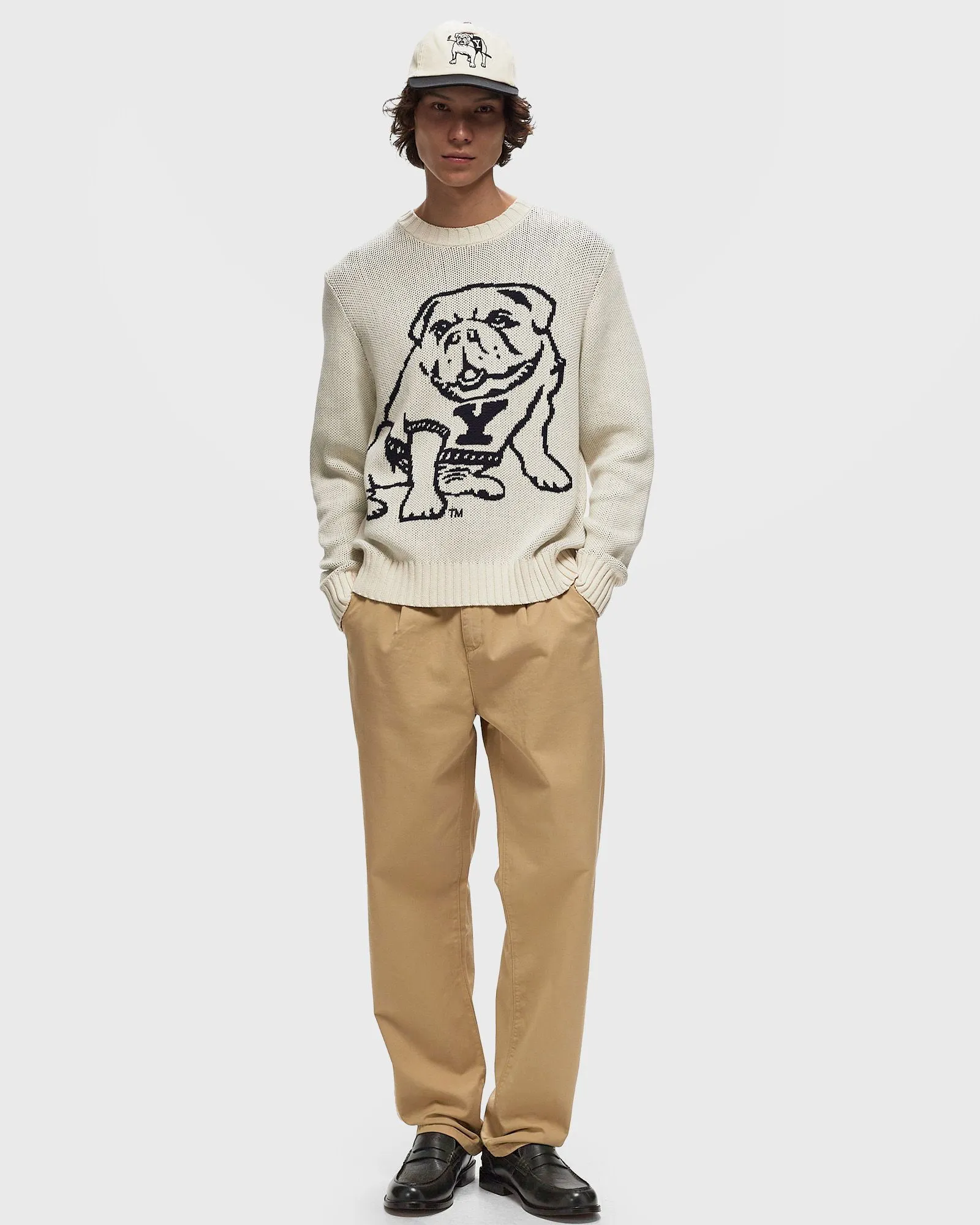 Les Deux Yale Wide Pleated Chino Pant