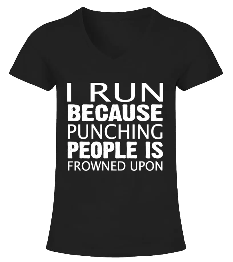 LIMITED EDITION  I RUN CAMISETA CUELLO PICO MUJER