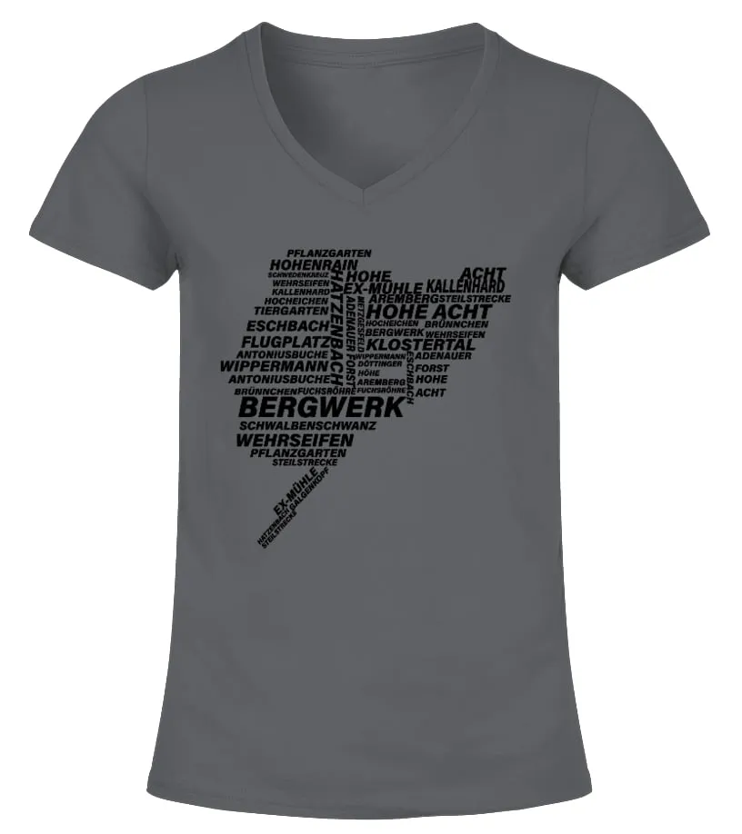 Limited Edition Nordschleife Black Camiseta cuello pico Mujer