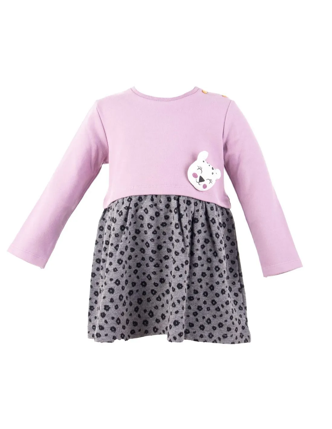 LOSAN  VESTIDO LILA Y NEGRO LBGAO0501 BEBé