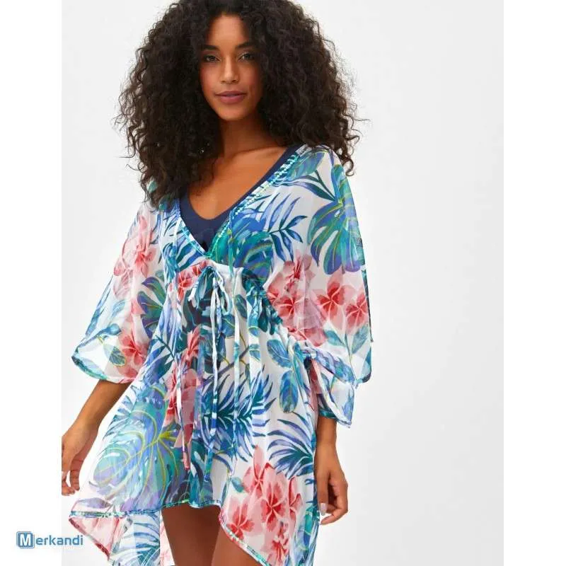 LOTE SURTIDO DE VESTIDOS DE PLAYA PARA MUJER  COLECCIóN VERANO 2022 AL POR MAYOR