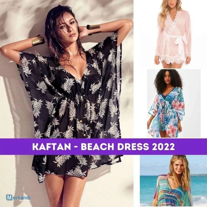 LOTE SURTIDO DE VESTIDOS DE PLAYA PARA MUJER  COLECCIóN VERANO 2022 AL POR MAYOR