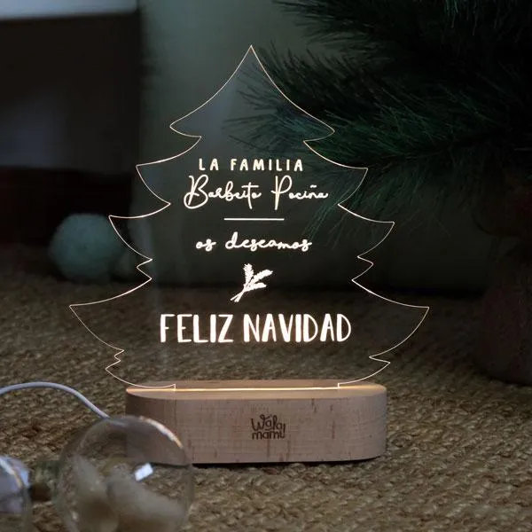 Lámpara navidad personalizada