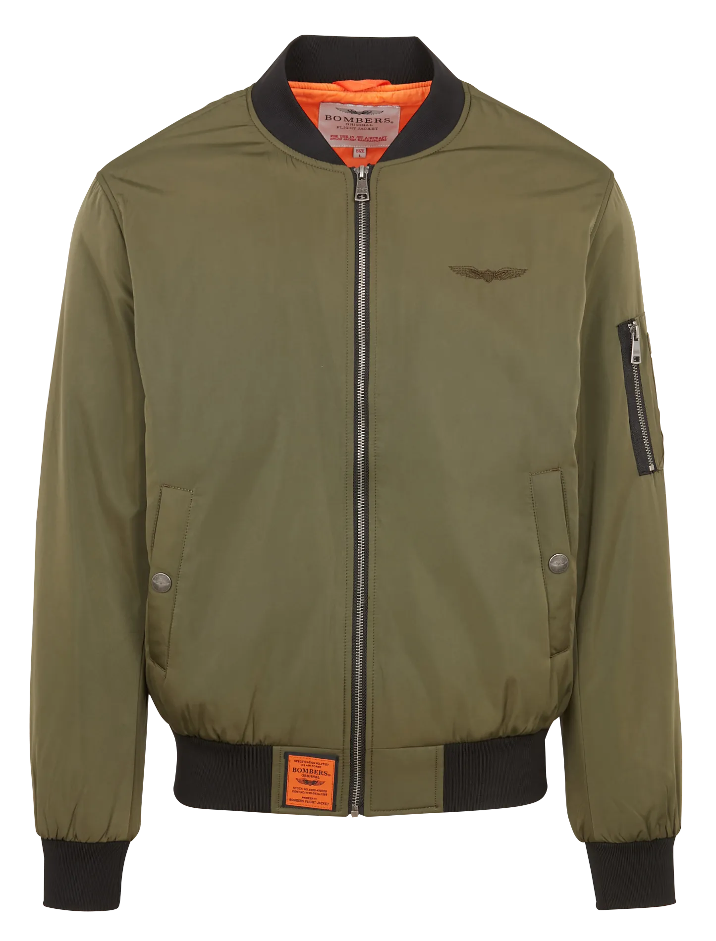 MAX  CHAQUETA BOMBER CON CUELLO REDONDO EN CAQUI