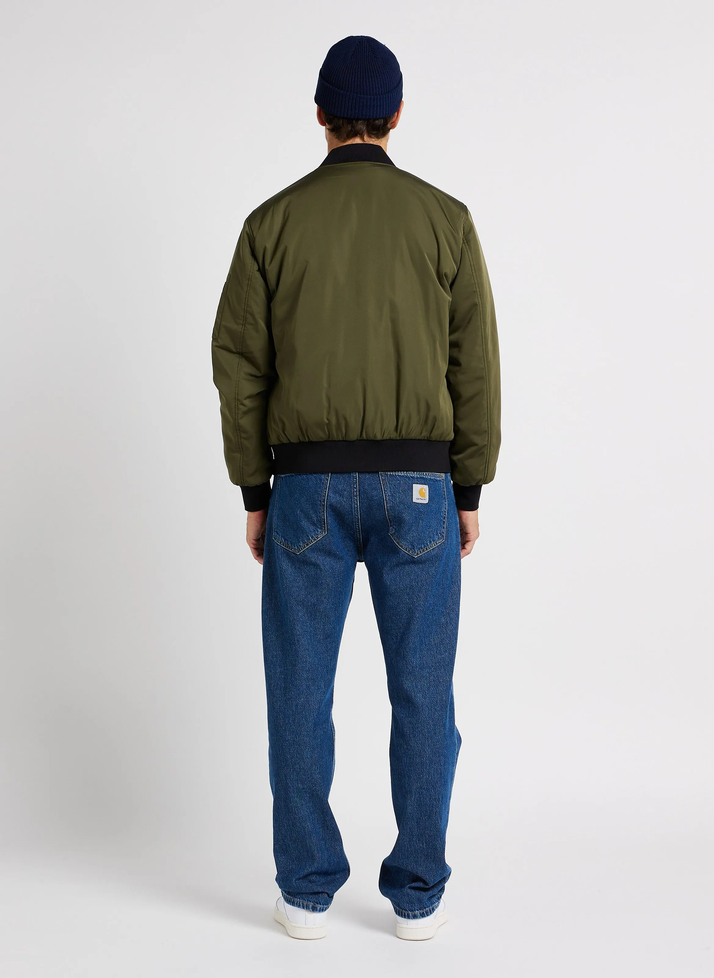 MAX  CHAQUETA BOMBER CON CUELLO REDONDO EN CAQUI