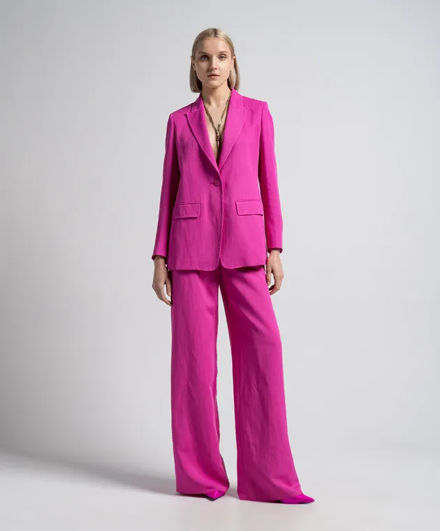 Max Mara Pink GARY pants with linen
