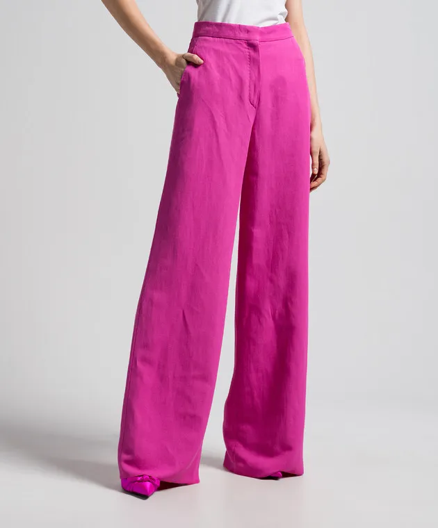 Max Mara Pink GARY pants with linen