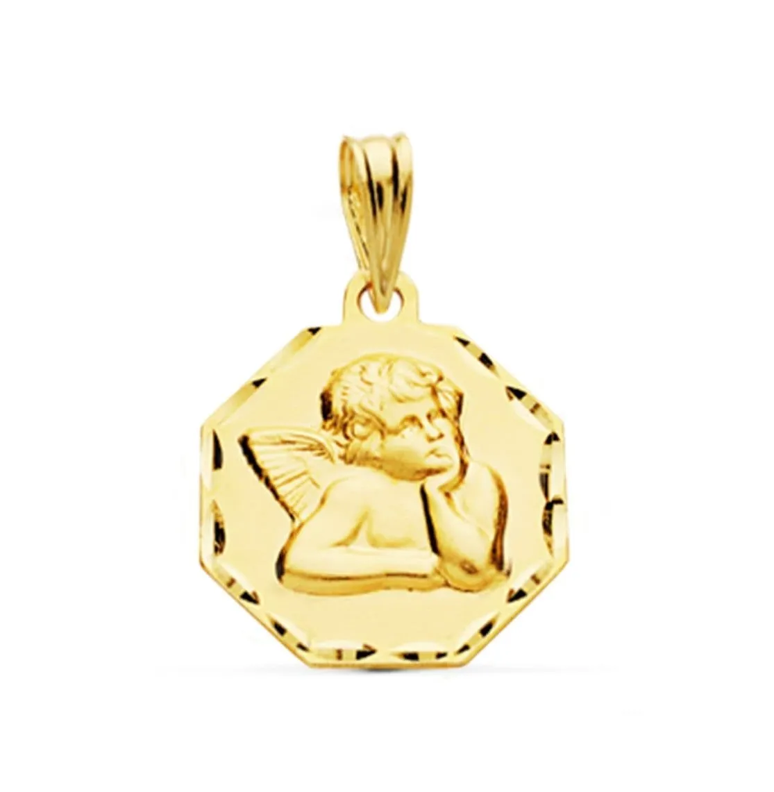 Medalla Bebé Oro 9 Kt. Ángel Burlón