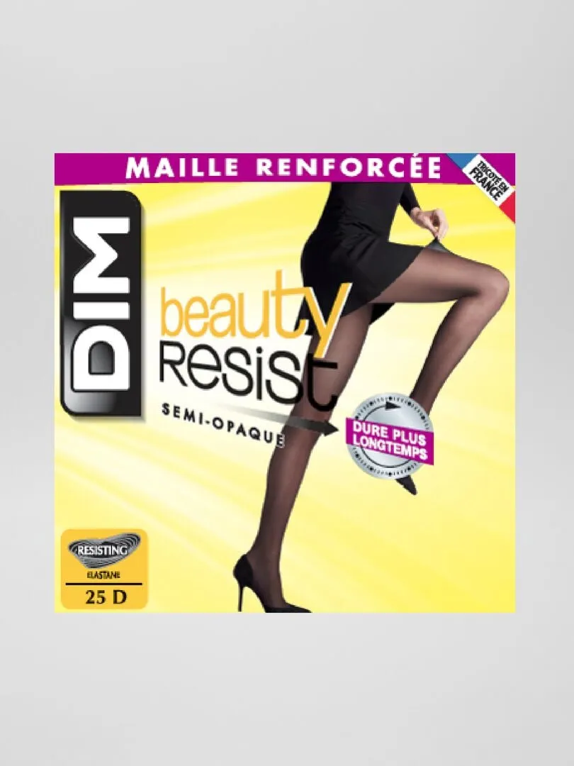 MEDIAS BEAUTY RESIST DE PUNTO REFORZADAS 'DIM'  NEGRO