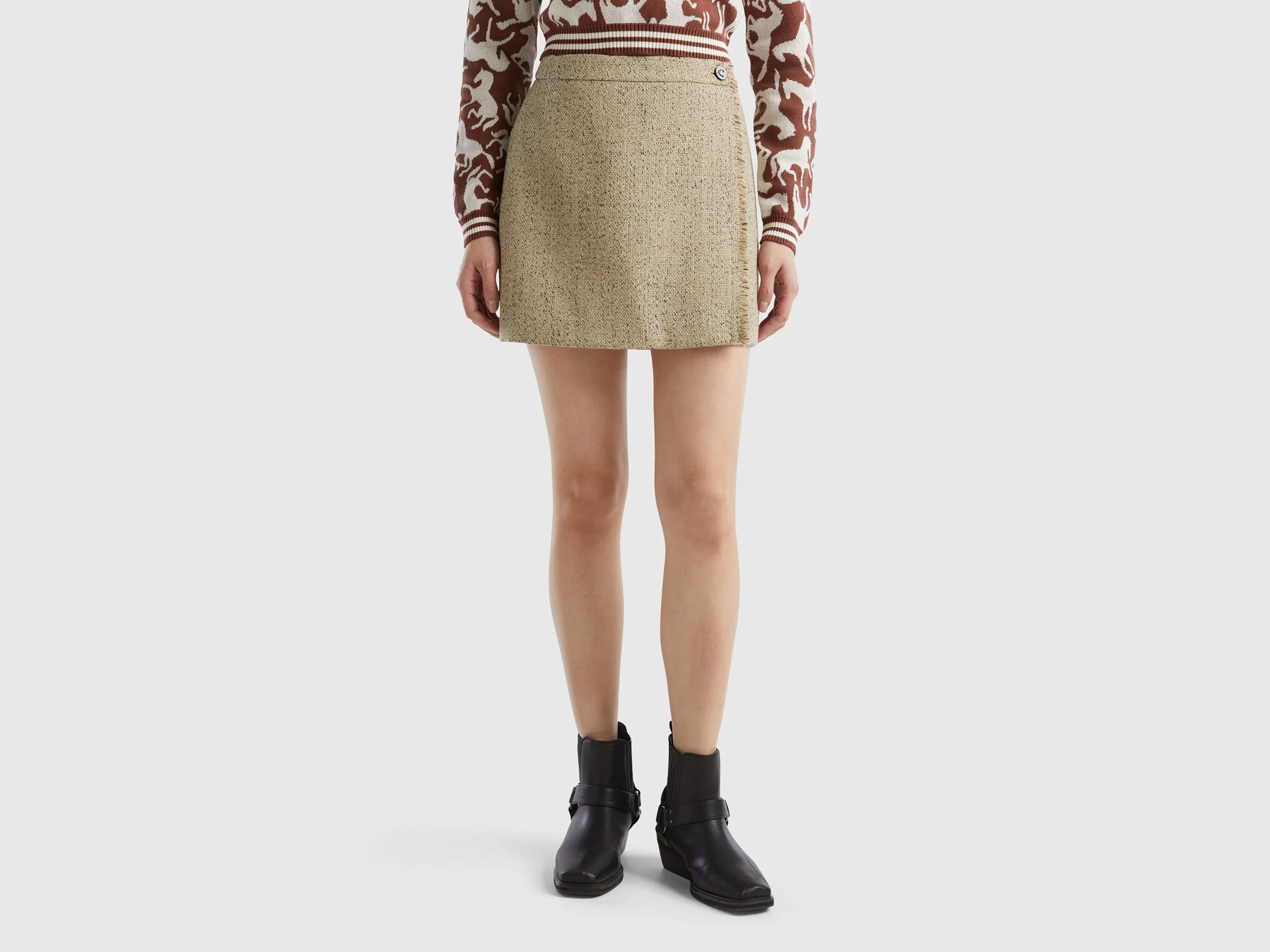 Minifalda de tweed