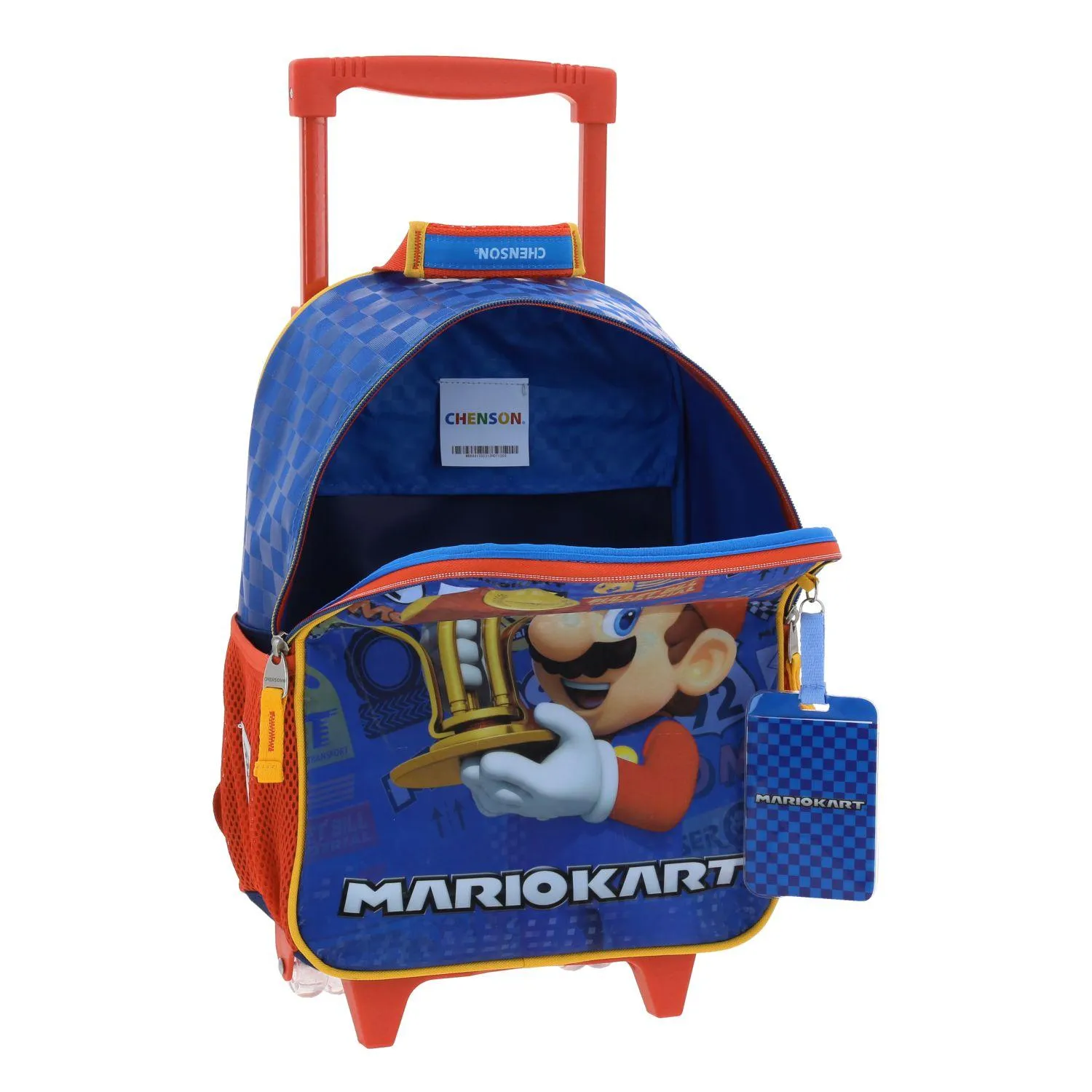 Mochila Con Ruedas Azul Mario Bros Chica Para Nio Chenson Veloz