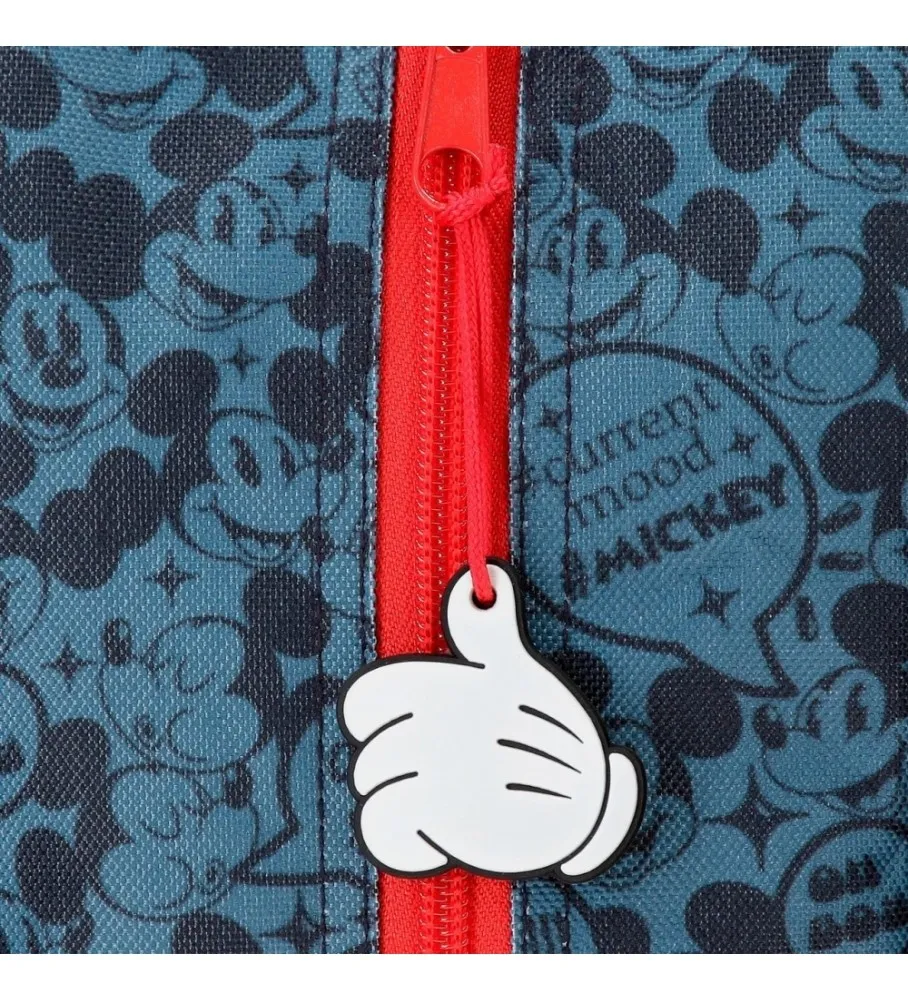 MOCHILA ESCOLAR MICKEY GET MOVING 38CM ADAPTABLE ROJO, AZUL 30X38X12CM