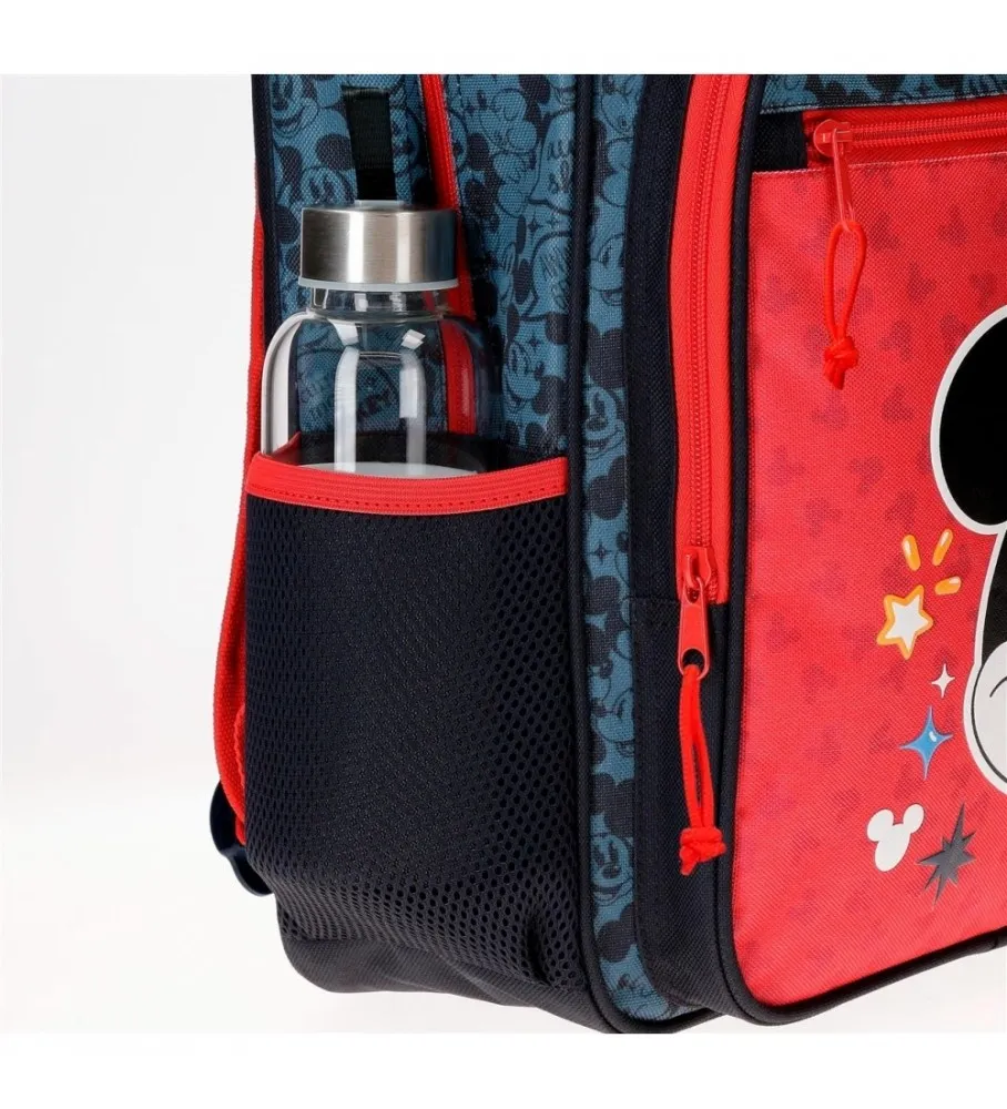 MOCHILA ESCOLAR MICKEY GET MOVING 38CM ADAPTABLE ROJO, AZUL 30X38X12CM