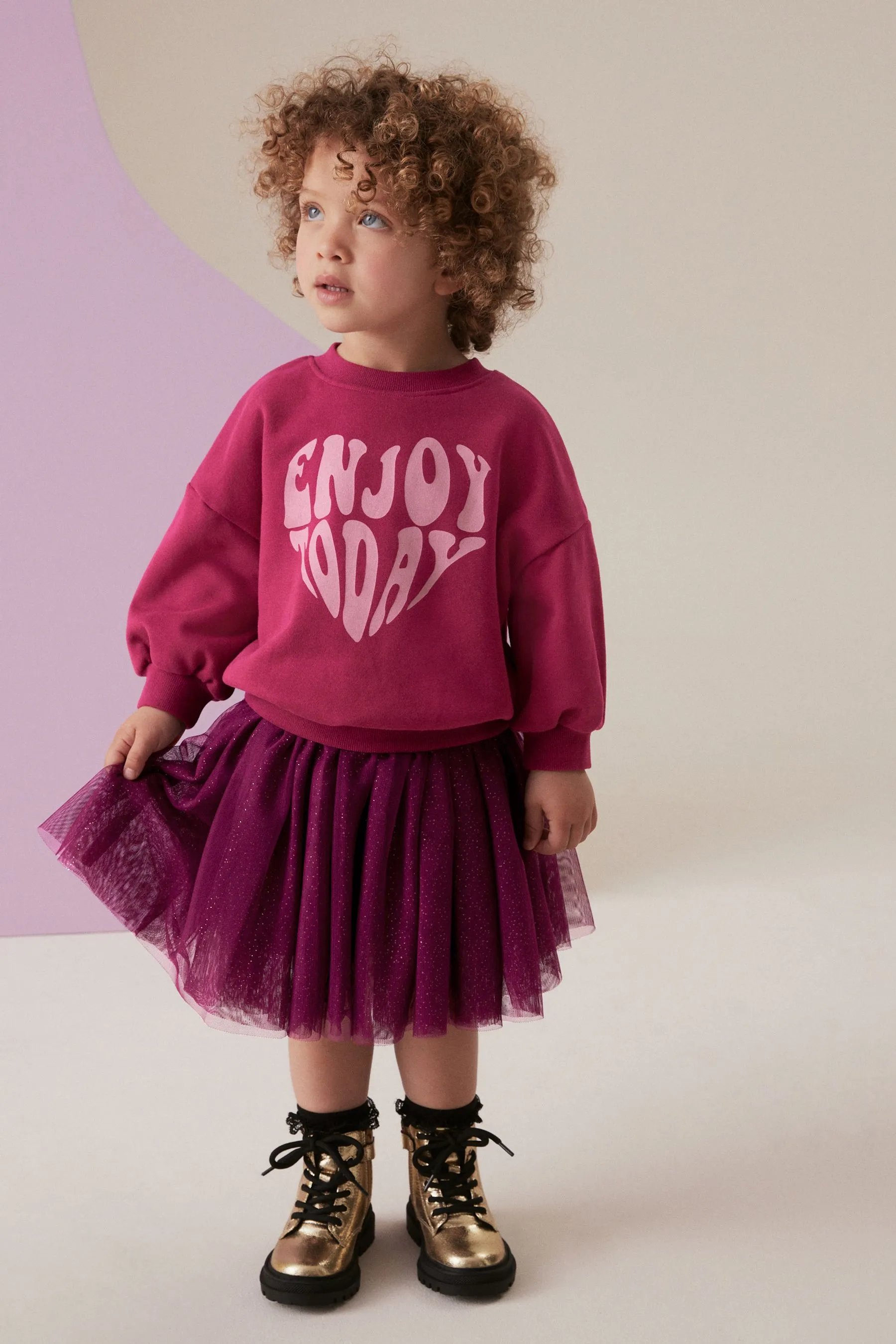 MORADO  LONG SLEEVE SWEATER AND SKIRT SET (3MTHS7YRS)