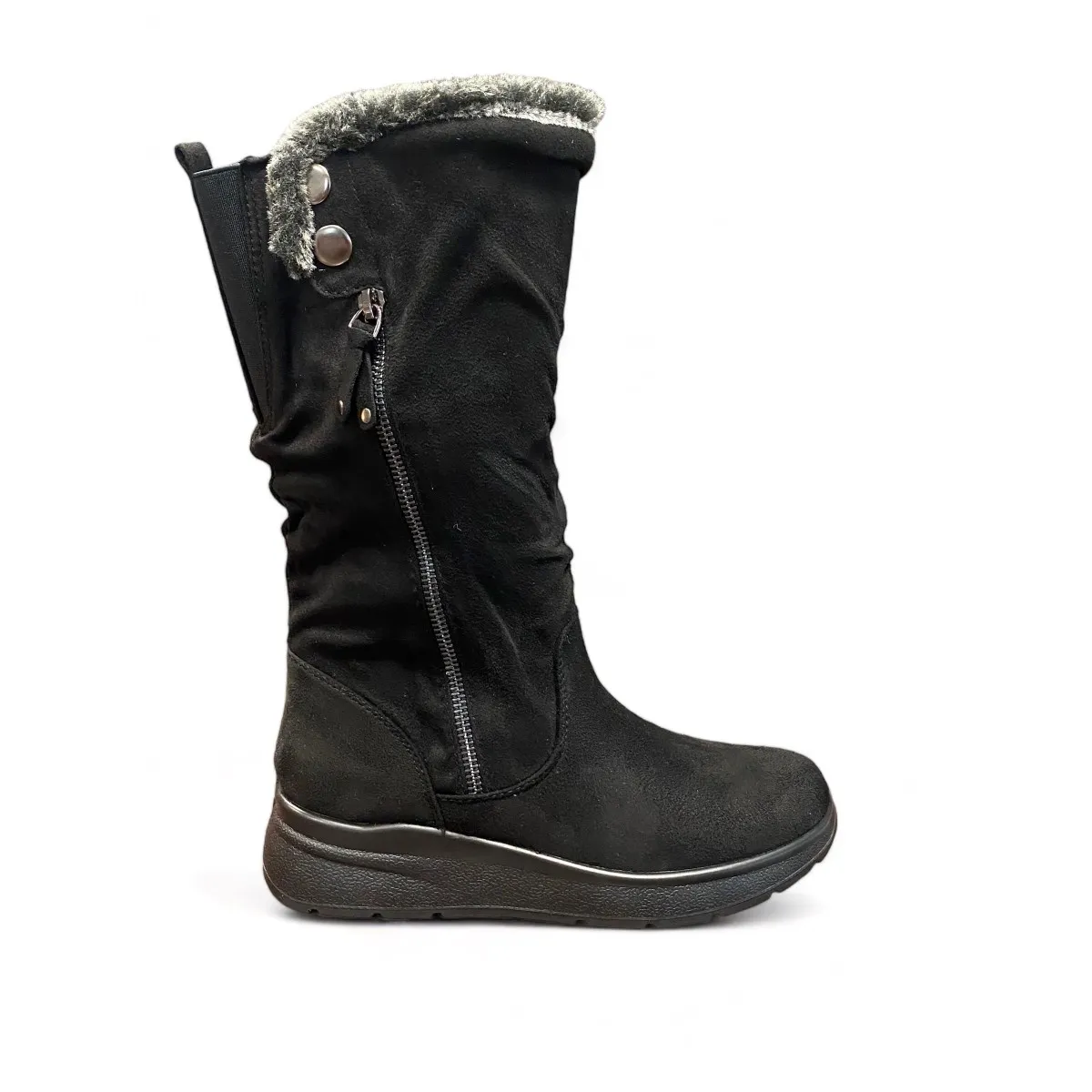 Mysoft rebajas bota caña media adorno pelito My22m558
