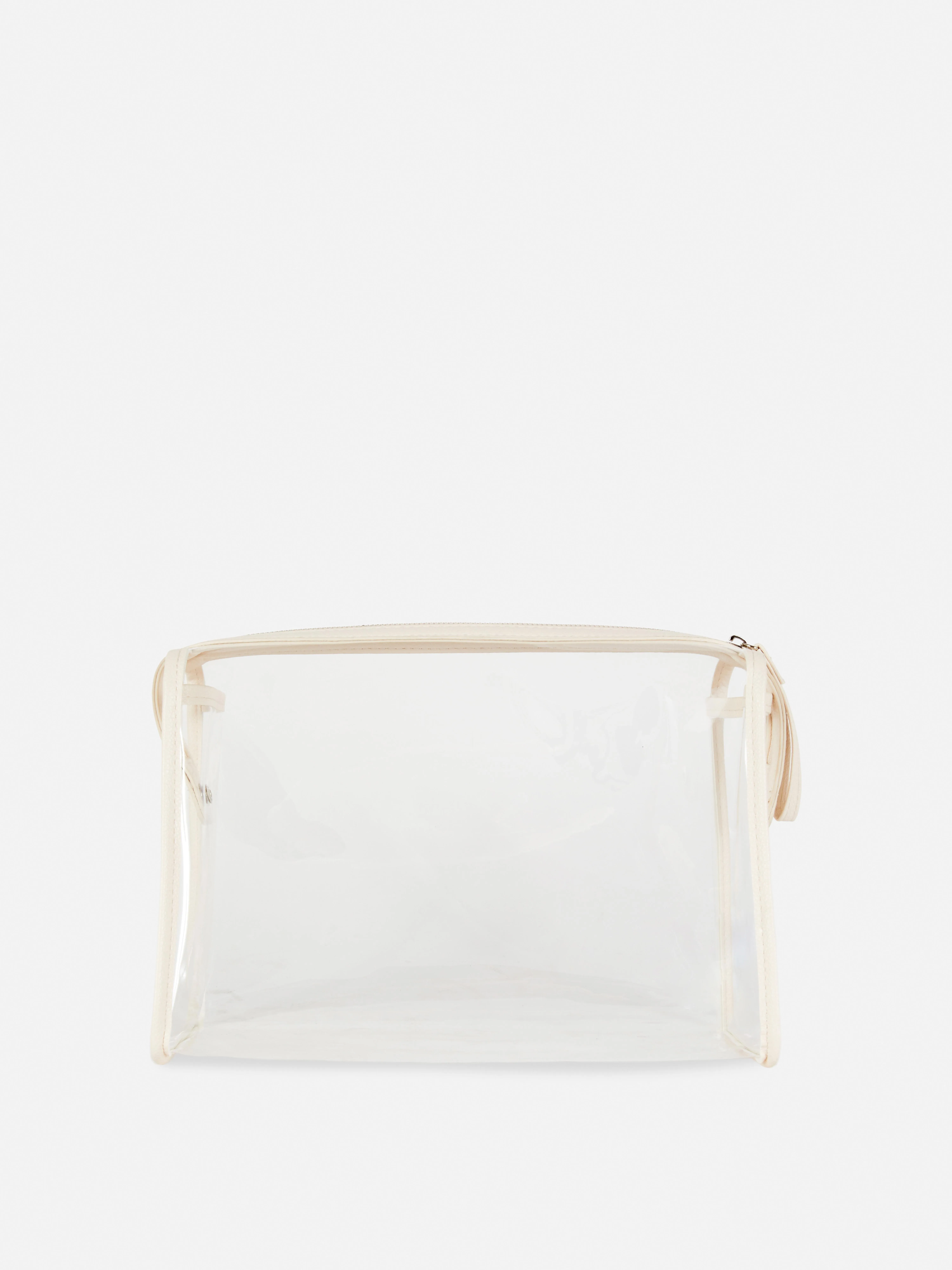 Neceser transparente con cremallera