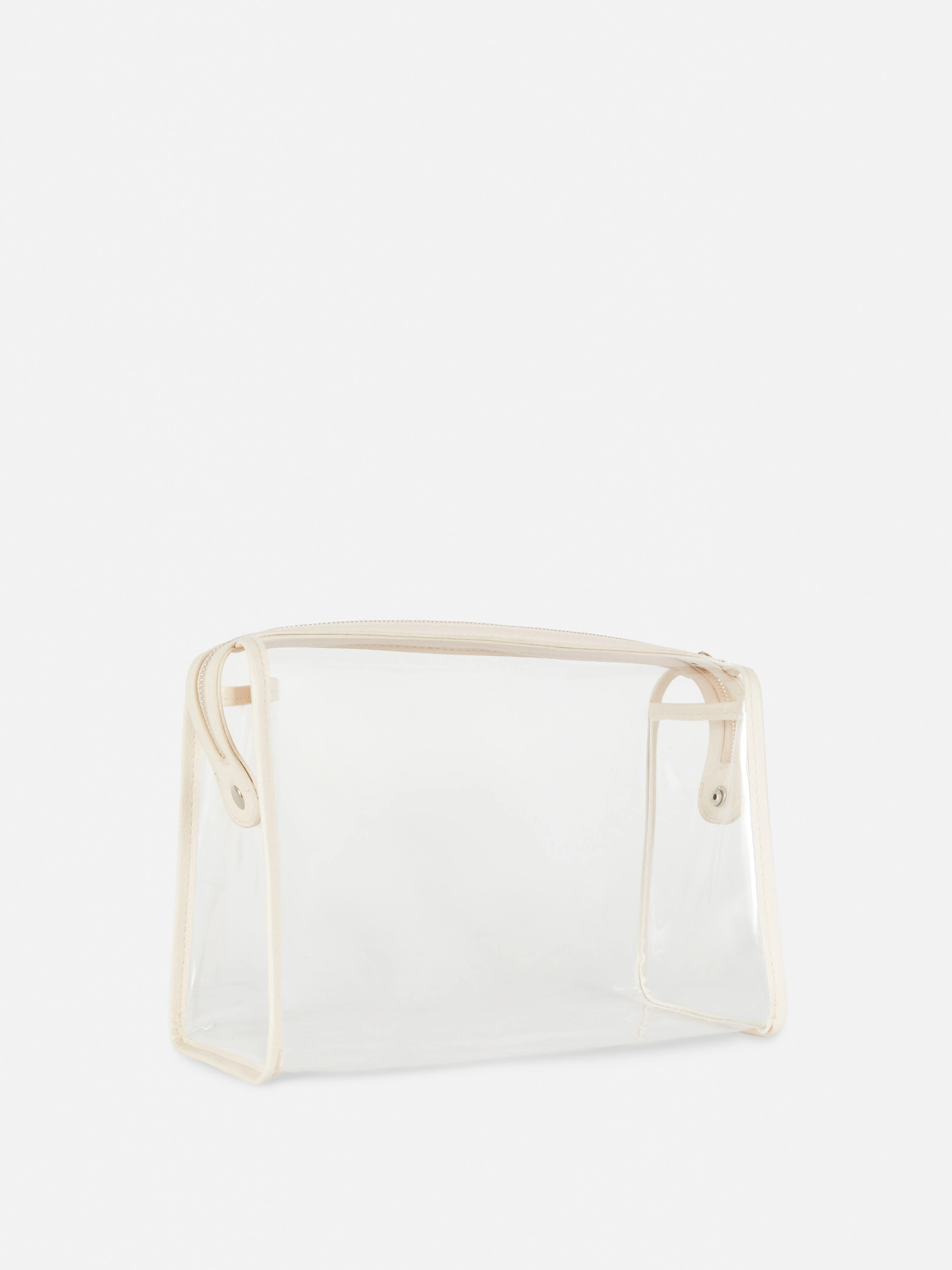Neceser transparente con cremallera