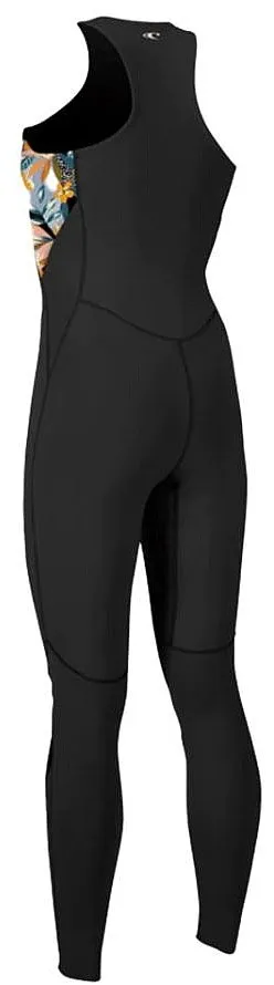 NEOPRENO O'NEILL BAHIA 1.5 MM FZ SLEEVELESS FULL  BLACK/DENIM FLOWER  WOMEN´S