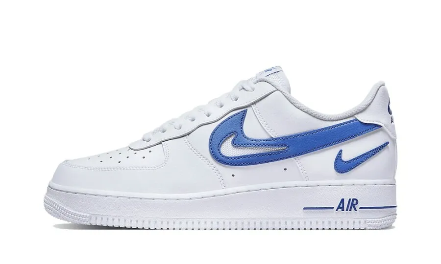 Nike Air Force 1 Low Cut Out Swoosh Game Royal