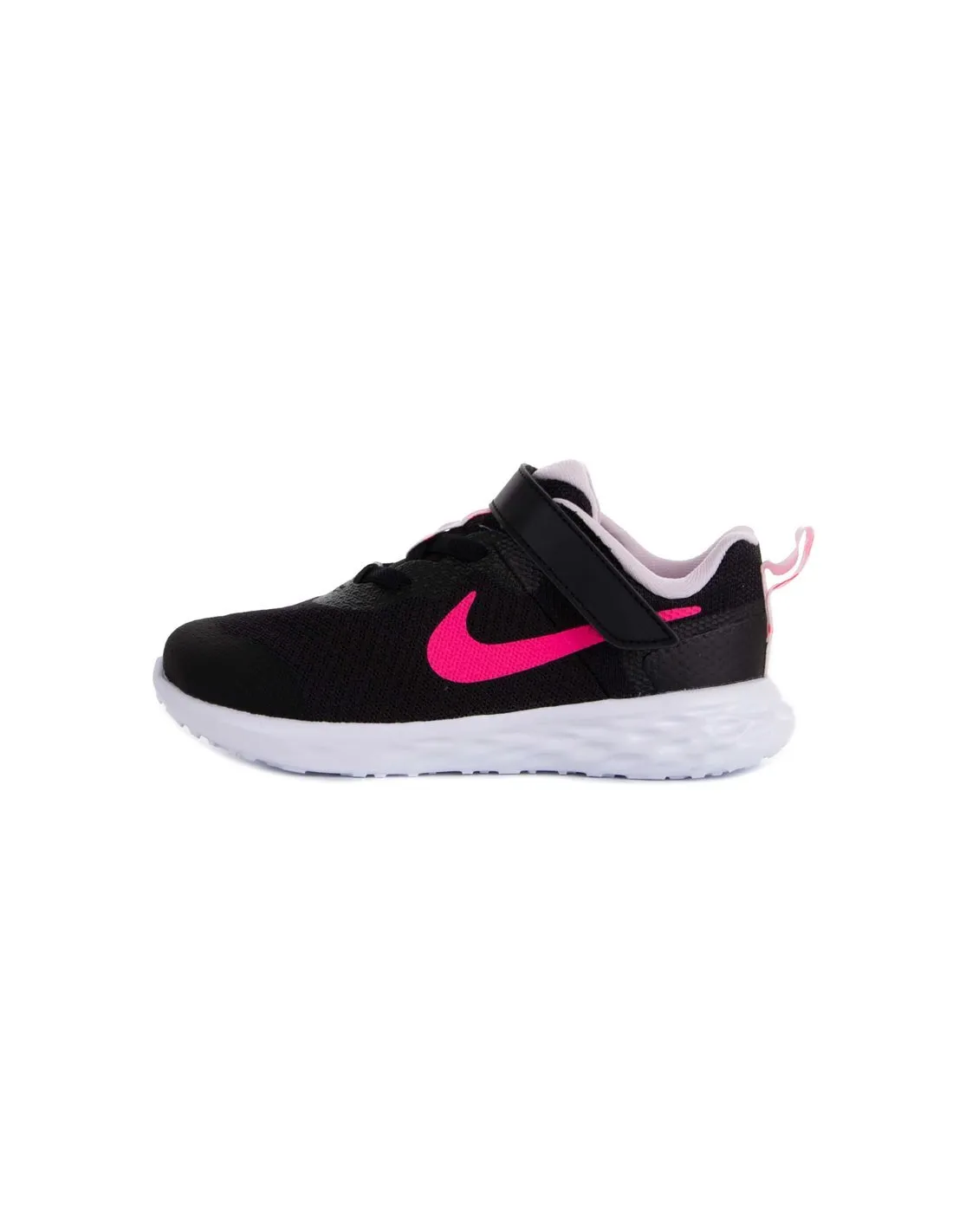 NIKE  ZAPATILLAS NEGRO Y FUCSIA REVOLUTION 6 NN (TDV) BEBé
