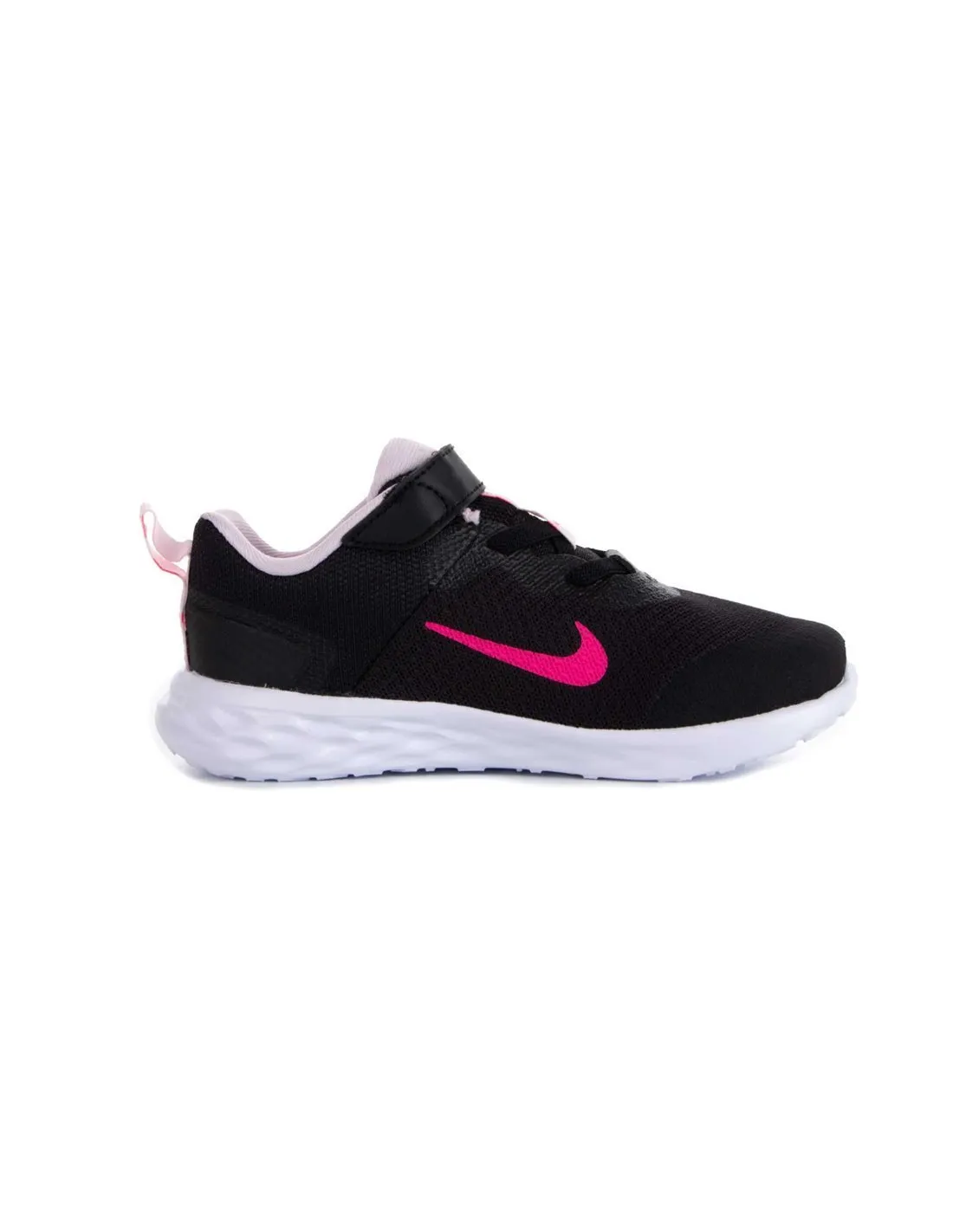 NIKE  ZAPATILLAS NEGRO Y FUCSIA REVOLUTION 6 NN (TDV) BEBé