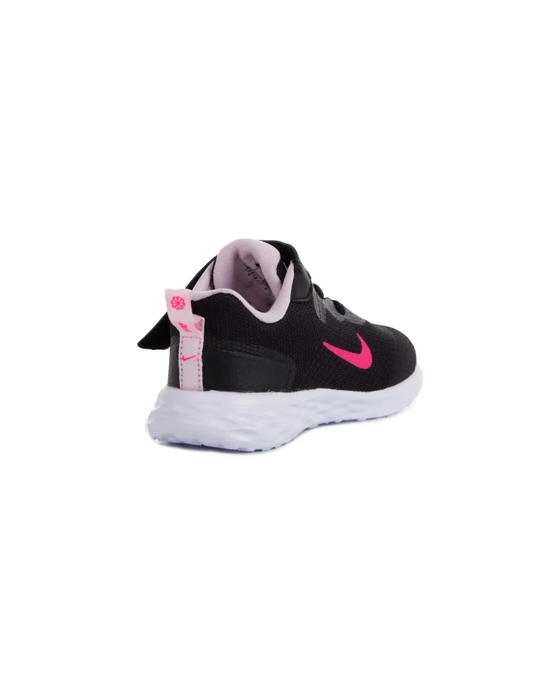 NIKE  ZAPATILLAS NEGRO Y FUCSIA REVOLUTION 6 NN (TDV) BEBé