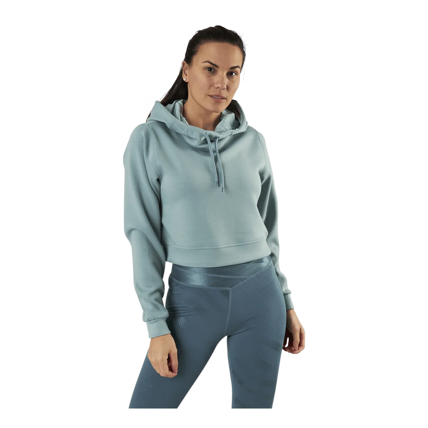 Only Play Dess Cropped Hood Sweat Grey