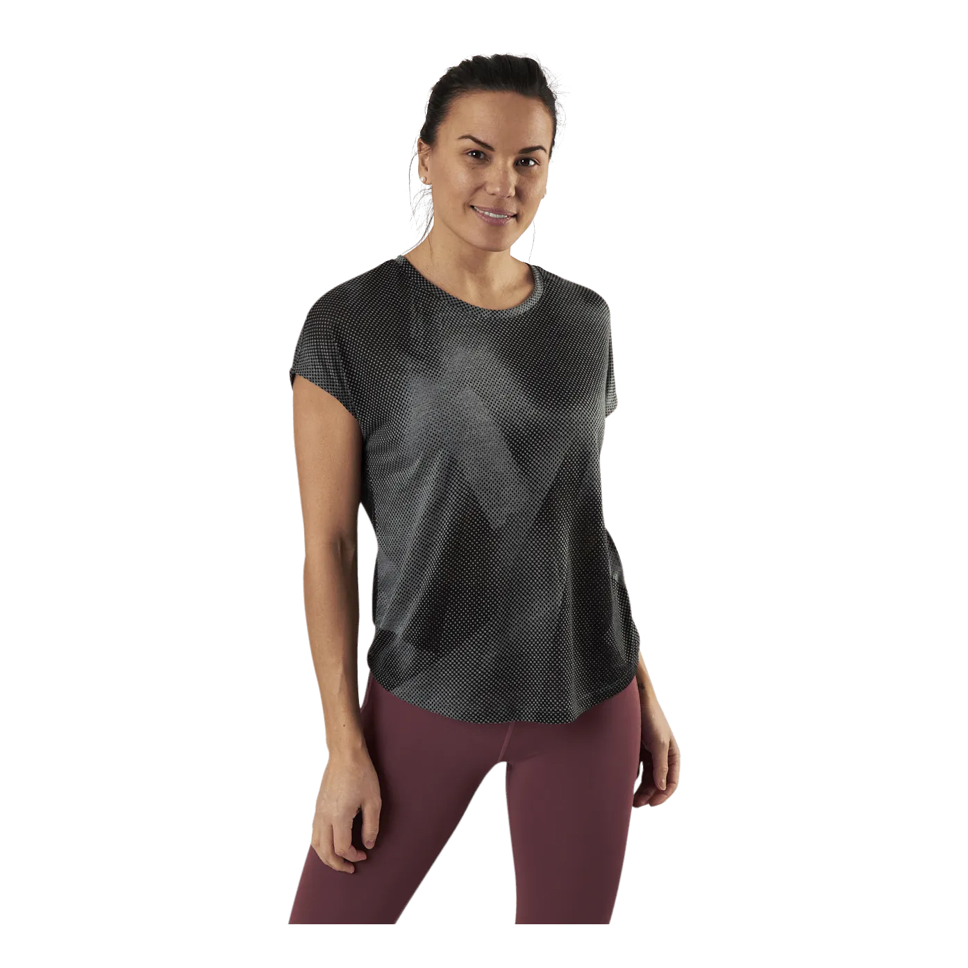 Only Play Fan Loose Burnout Ss Tee Black