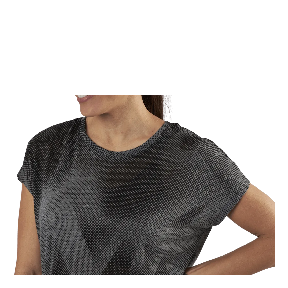 Only Play Fan Loose Burnout Ss Tee Black