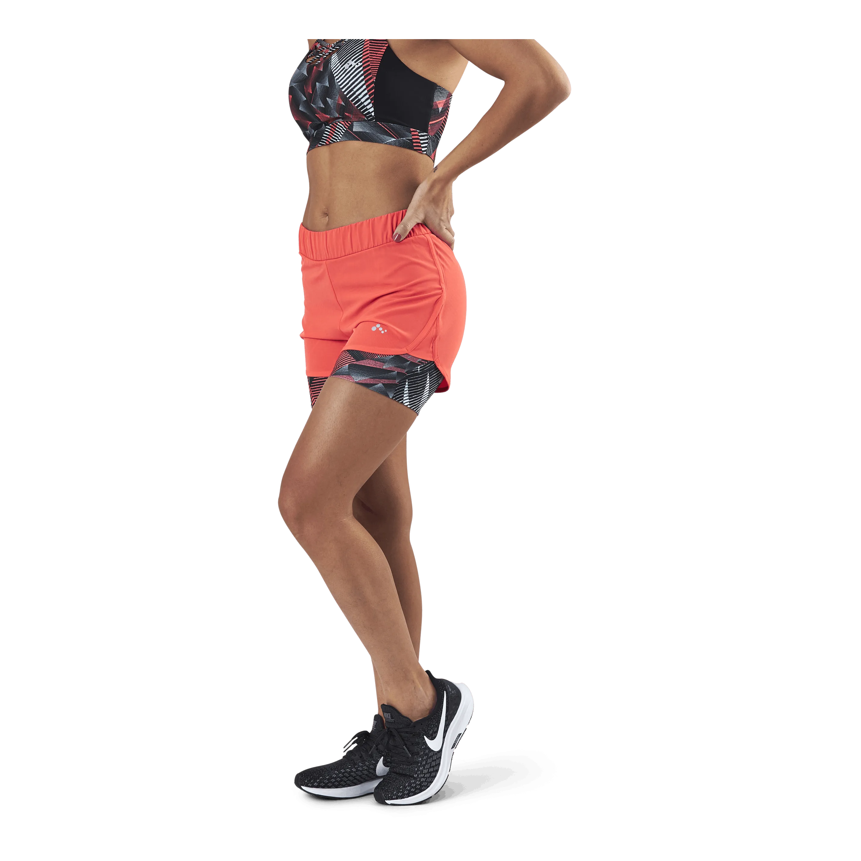 Only Play Judie Aop Loose Training Shorts Red