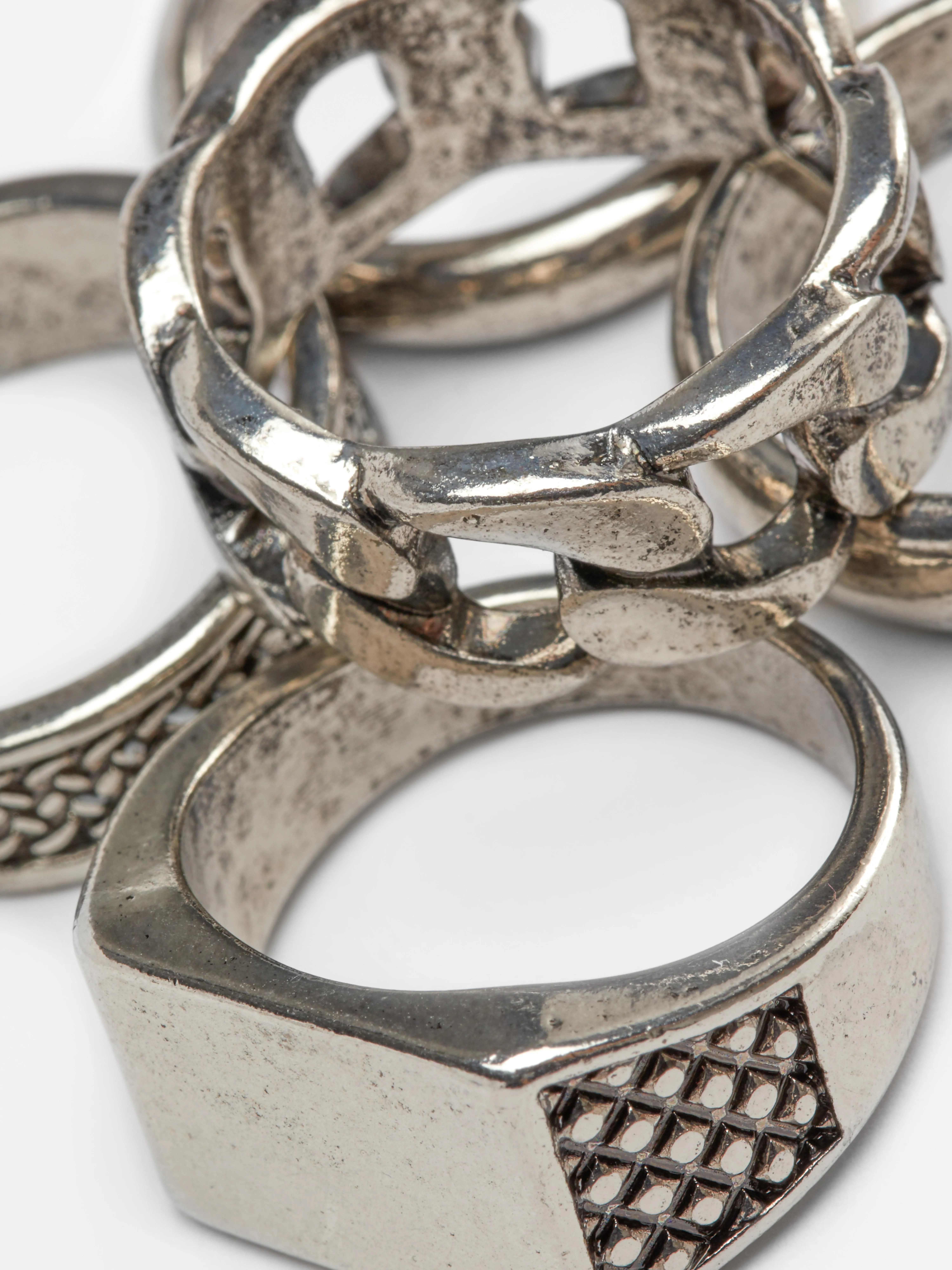 Pack de 5 anillos metálicos