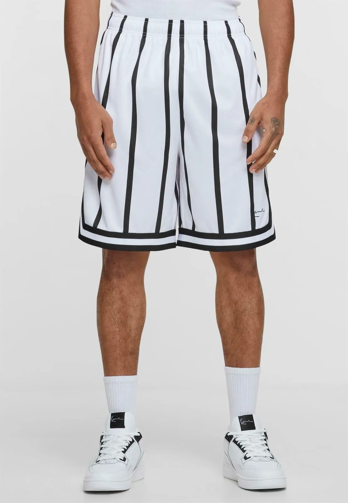 Pantalón corto Karl Kani 6013723 Mesh Short white/black