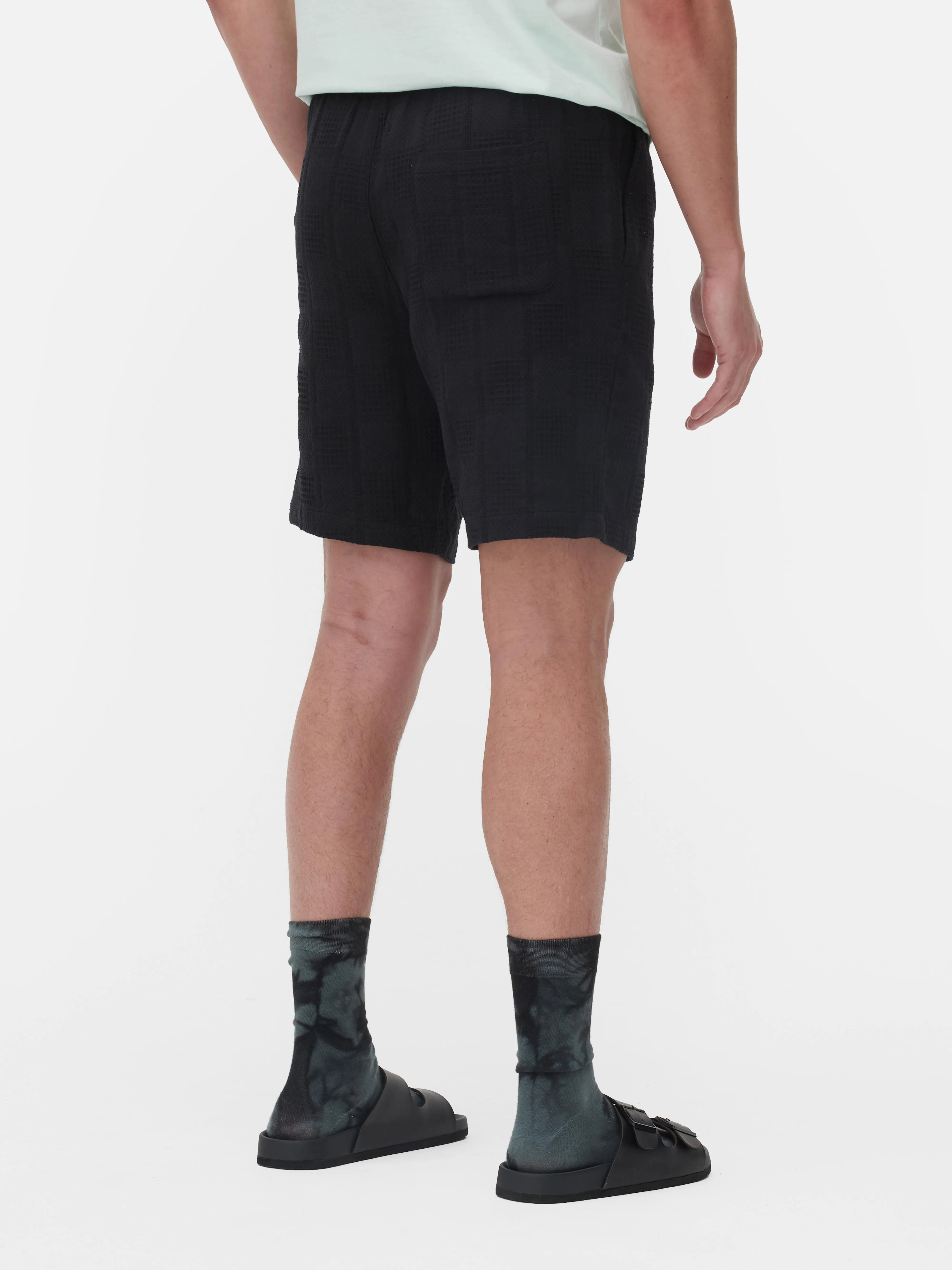 Pantalones cortos chinos con cordón de ajuste texturizado