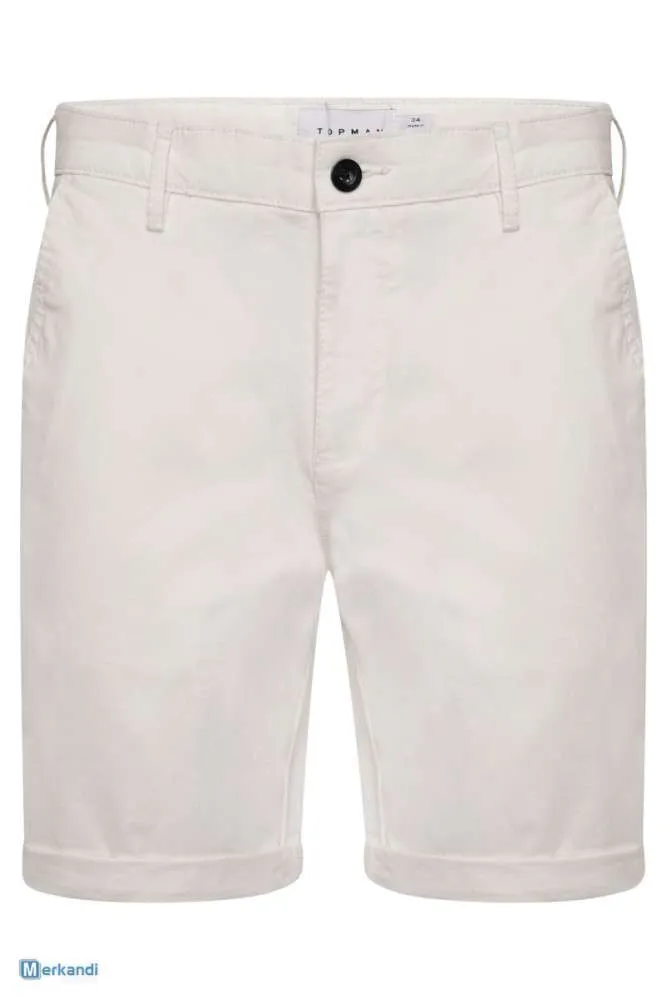 PANTALONES CORTOS CHINOS DE VERANO PARA HOMBRE ELEGANTE 100% ALGODóN DE ALTA CALIDAD  TOPMAN